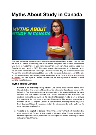Myths About Study in Canada You need to know | AEC Overseas