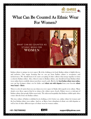 What Can Be Counted As Ethnic Wear For Women?