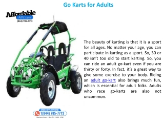 Go Karts for Adults