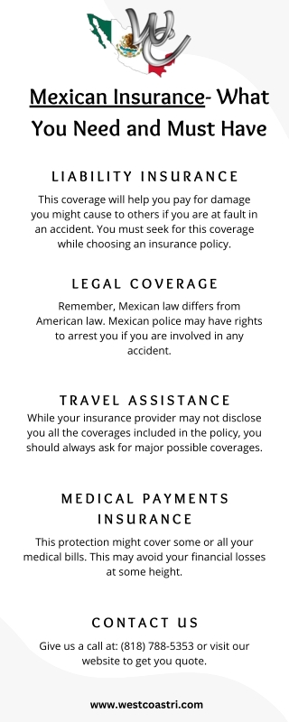 Mexican Insurance What You Need and Must Have