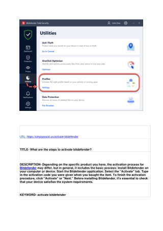 What are the steps to activate bitdefender?