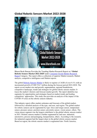 Global Robotic Sensors Market 2022-2028