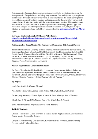 Antispasmodics Drugs Market
