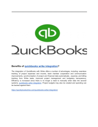 Benefits of quickbooks wrike integration