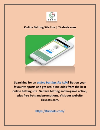 Online Betting Site Usa | Tirsbots.com