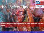 Holi Safety Tips