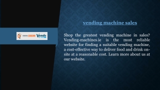 Vending Machine Sales | Vending-machines.ie