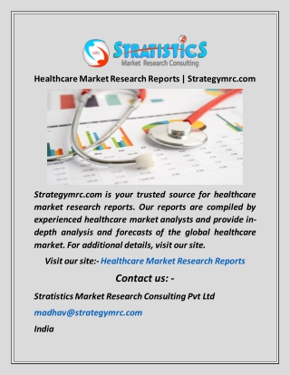 Healthcare Market Research Reports Strategymrc com