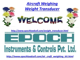Aircraft Weighing, Weight Transducer