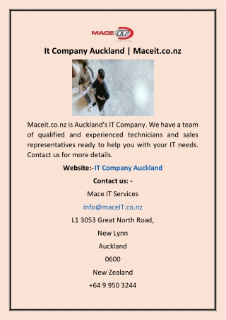 It Company Auckland | Maceit.co.nz