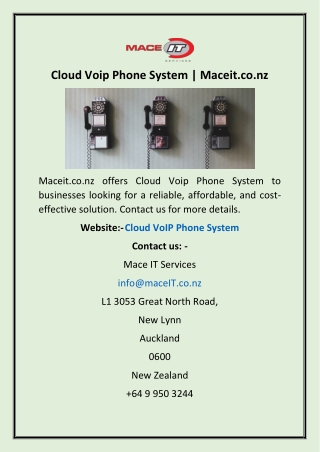 Cloud Voip Phone System | Maceit.co.nz