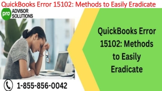 Simple step by step guide to resolve QuickBooks Error 15102