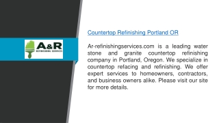 Countertop Refinishing Portland OR  Ar-refinishingservices.com