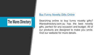 Buy Funny Novelty Gifts Online  Waresdirectory.com.au