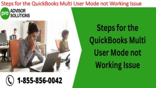 A quick and easy guide to fix QuickBooks Multi User Mode not Working