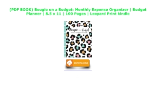 (PDF BOOK) Bougie on a Budget: Monthly Expense Organizer | Budget Planner | 8.5