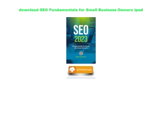 download SEO Fundamentals for Small Business Owners ipad