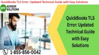 Easy troubleshooting guide to resolve QuickBooks TLS Error
