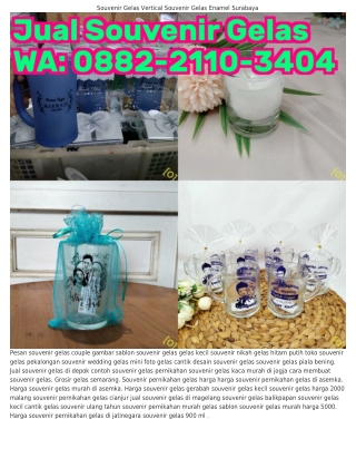 O88ᒿ.ᒿIIO.ᣮ4O4 (WA) Souvenir Gelas 900cc Souvenir Tutup Gelas Plastik
