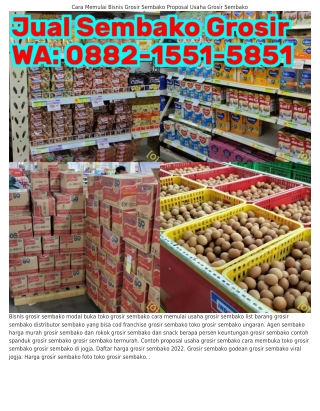 Ö882_I55I_585I (WA) Mau Buka Usaha Grosir Sembako Distributor Sembako Resmi Bisa