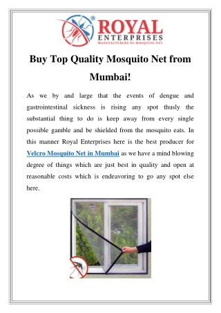 Velcro Mosquito Net in Mumbai  Call-7290096086