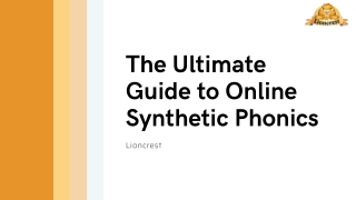 The Ultimate guide to online synthetic phonics