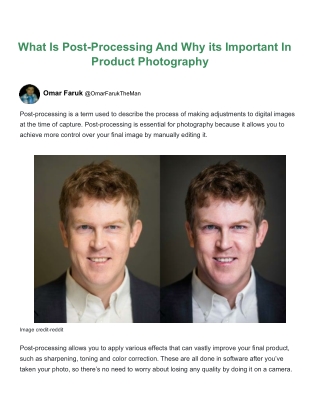 What Is Post-Processing And Why its Important In Product Photography.pptx