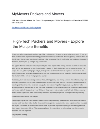 MyMovers Packers and Movers (1)