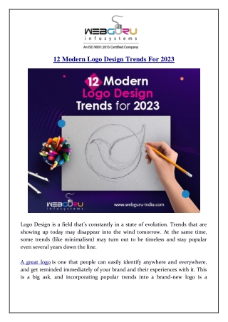 12 Modern Logo Design Trends For 2023