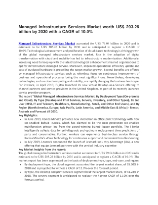 Managed Infrastructure Services Market