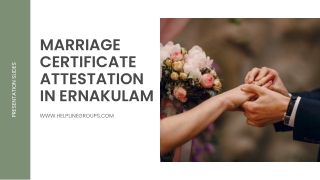MARRIAGE CERTIFICATE ATTESTATION IN ERNAKULAM
