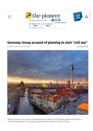 Germany Group accused of planning to start civil war