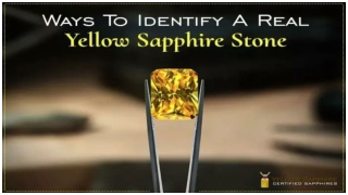 Ways To Identify A Real Yellow Sapphire Stone