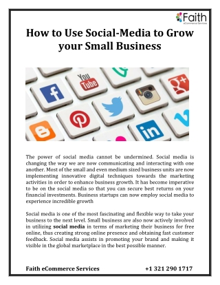 How To Use Social Media To Grow Your Small Business