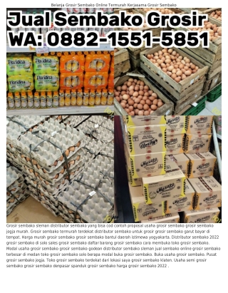 0882-l55l-585l (WA) Waralaba Grosir Sembako Grosir Sembako Terbesar Di Medan