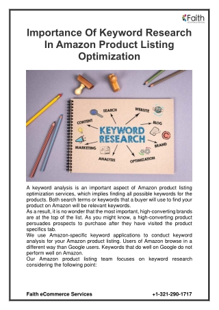 Importance Of Keyword Research In Amazon Product Listing Optimization