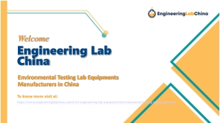 Environmental Testing Lab Equipment Manufacturers in China