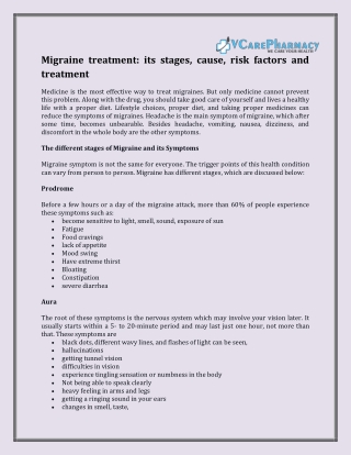 Effective Relief for Migraine Sufferers: A Comprehensive Guide to Migraine Treat
