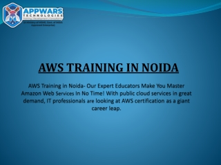 AWS Training in Noida- Our Expert Educators Make-PPT-2