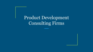 Product Development Consulting Firms