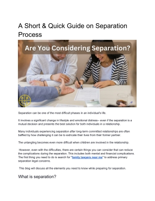 A Quick Guide on Separation Process