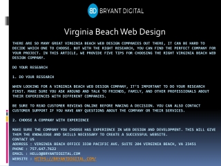 Virginia Beach Web Design