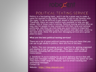 Political Texting Service