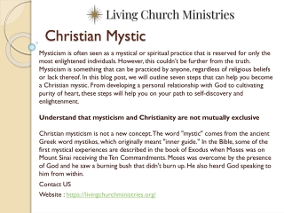 Christian Mystic