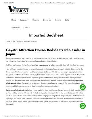 Gayatri Attraction House- Bedsheet Manufacturer/ Wholesaler in Jaipur | Sanganer