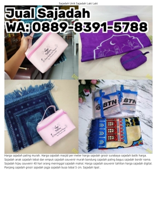 088ᑫ–8Зᑫ1–5788 (WA) Sajadah Lipat Kecil Sajadah Modern