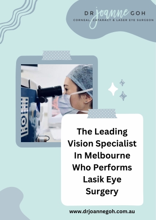 The Leading Vision Specialist In Melbourne Who Performs Lasik Eye Surgery