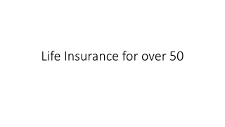 Life Insurance for over 50