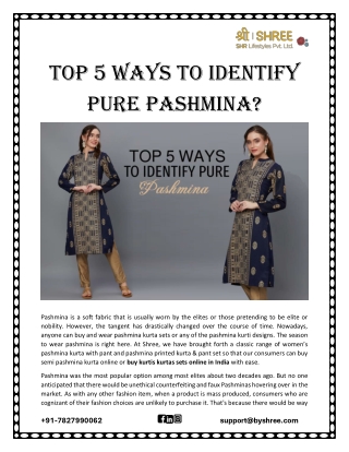 Top 5 Ways to Identify Pure Pashmina