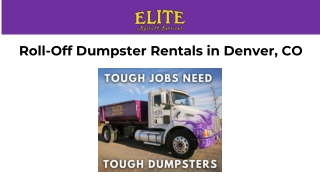 Roll-Off Dumpster Rentals in Denver, CO